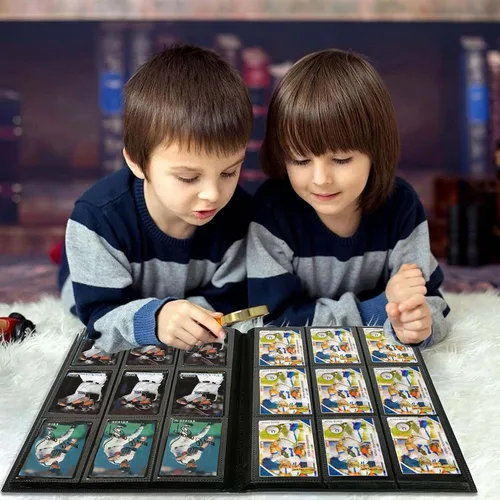 Miniatura 4 de Carpeta de 9 bolsillos para tarjetas de intercambio, álbum de colección con fundas, protección para tarjetas de intercambio - 20 páginas - Capacidad