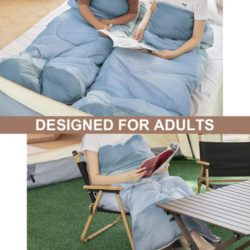 Miniatura 3 de Saco de dormir de 0 grados para adultos, compacto, ligero, para clima frío, para 2-3 estaciones, camping, mochilero, se adapta a 5°F ~ 50°F, 4.3