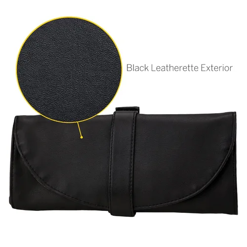 Miniatura 6 de Bdellium Tools Studio Mineral - Juego de brochas con bolsa enrollable, 10 piezas, diseñado para usar con maquillaje mineral (amarillo, 1 unidad)