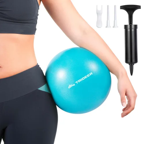 Miniatura 12 de Trideer Pelota de pilates de 9 pulgadas, pelota de ejercicio pequeña para yoga, entrenamiento de núcleo, terapia física, equilibrio, estabilidad