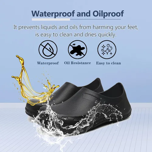 Miniatura 2 de Zapatos de chef para hombre, zapatos para cocina, zapatos de trabajo antideslizantes para mujer, zuecos cómodos para enfermera, zapatos de cocodrilo