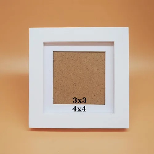 Miniatura 10 de Elegante portarretratos de madera maciza negra de 4 x 4 pulgadas, con paspartú de 3 x 3 pulgadas para fotos de 4 x 4, madera ecológica de alta