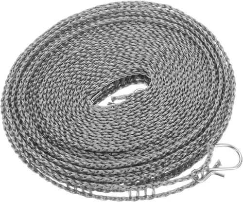 Miniatura 20 de uxcell Tendedero portátil, de nailon de 9.84 pies, resistente al viento, antideslizante, cuerda de lavado para patio, viajes al aire libre, camping