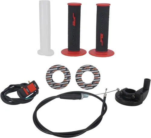 Miniatura 7 de JFG RACING Acelerador giratorio de motocicleta de 7/8" 22mm con empuñaduras y interruptor de parada universal para CRF50 KLX SSR TTR 110 125 150 200