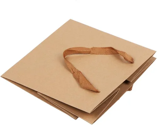 Miniatura 5 de DraDraLee Bolsos de la manija de compras del regalo del papel de Kraft de Brown para el paquete 13x13x13inch