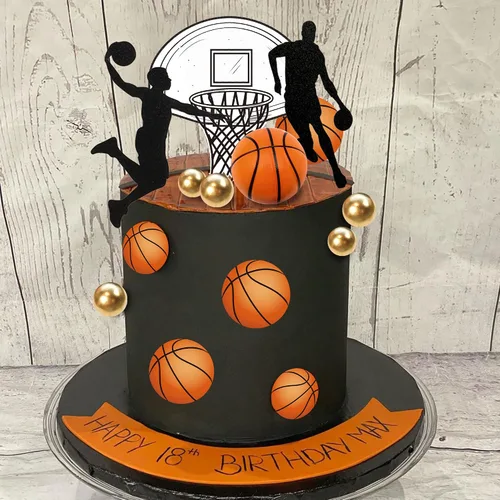 Miniatura 7 de 20 decoraciones para pasteles de baloncesto, decoraciones de pastel con temática de estrellas de baloncesto para decoración de pastel de cumpleaños