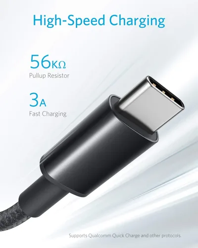 Miniatura 3 de Anker Cable de USB a USB C, cable de carga de USB A a USB C para Samsung Galaxy S10 o S10+, LG V30, Beats Fit Pro y más (USB 2.0), color negro
