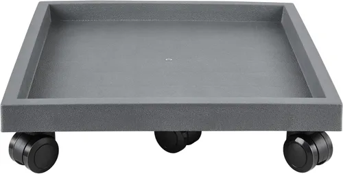 Miniatura 15 de Plato cuadrado de 15.3 pulgadas con ruedas, soporte de maceta con ruedas resistente para plantas en maceta, bandeja de base de rodillo con ruedas