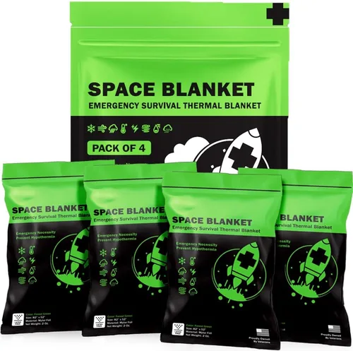 Miniatura 9 de Everlit Mantas térmicas de Mylar de emergencia de supervivencia, kit de supervivencia para campamento, perfecta para primeros auxilios, al aire Rosa