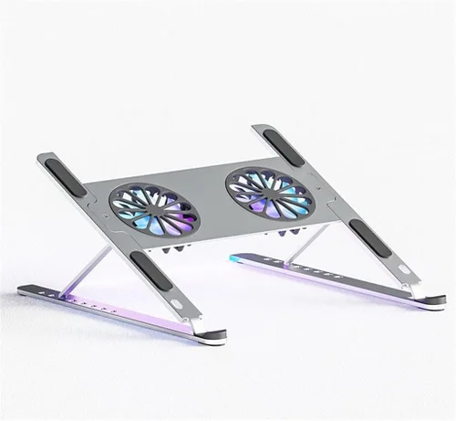 Soporte ajustable de aluminio para computadora portátil Soporte de tableta Soporte de enfriamiento para portátil Base portátil (color : E, tamaño: