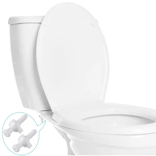 Miniatura 5 de Kit de repuesto de 32 piezas de tornillos para asiento de inodoro Jetec, pernos de plástico con tuercas de plástico y arandelas, kit de piezas