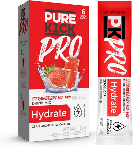 Miniatura 9 de PURE KICK PRO Mezcla para bebida de electrolitos de hidratación, Piña y Coco, Incluye 1 caja con 6 sobres en cada caja