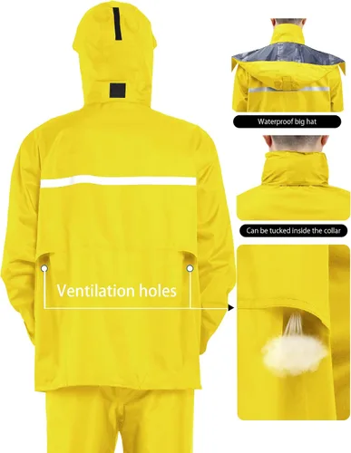 Miniatura 5 de iCreek Rain Suit Waterproof Jacket and Trouser Suit Raincoat for Men and Women Outdoor All-Sport Breathable Anti-storm