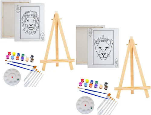 Miniatura 4 de Essenburg Kit de pintura de lienzo predibujado Fiesta de pintura y sorbo para adolescentes, niños y adultos Actividad nocturna de pareja