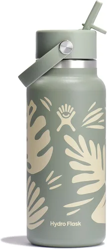 Miniatura 97 de Hydro Flask Botella de agua – Acero inoxidable aislado – Tapa flexible con popote de boca ancha, antiderrames, a prueba de fugas y recargable en 32