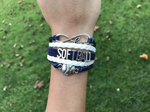 Miniatura 7 de Pulsera de infinito de softball - Joyería de sóftbol - Pulsera ajustable para jugadores de sóftbol, regalos de equipo y entrenadores