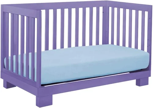 Miniatura 3 de Sábana bajera ajustable 100% algodón de punto jersey, para colchones estándar de cuna y niños pequeños, color azul claro, suave y transpirable