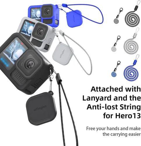 Miniatura 2 de Funda protectora de silicona, protector de pantalla y lente para GoPro Hero 13 (negro)