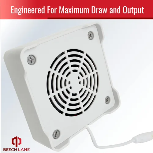 Miniatura 4 de Beech Lane Ventilador de refrigerador RV de 12 V, conexión por cable que proporciona energía constante, sin baterías, más salida de aire que