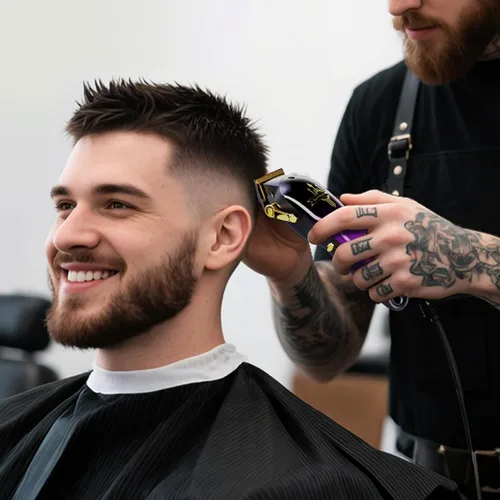 Miniatura 8 de SUPRENT PRO - Cortadora de pelo profesional para hombres, cortapelos de peluquería de alta calidad, hoja recubierta DLC y motor sin escobillas, kit