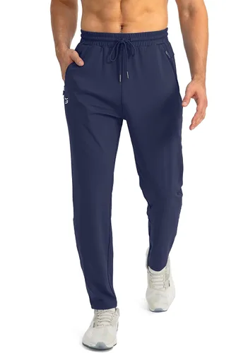 G Gradual Pantalones deportivos para hombre con bolsillos con cremallera, pantalones deportivos cónicos para entrenamiento, correr, correr