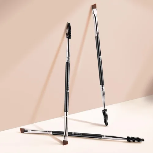 Miniatura 6 de KINGMAS Cepillo para Cejas Spoolie Profesional de Doble Punta con Ángulo para Delinear y Dar Forma a las Cejas o Pestañas (Negro)