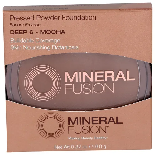 Miniatura 35 de Mineral Fusion Base de maquillaje en polvo prensado, Deep 1, piel media/bronceada con matices dorados, maquillaje de base que desafía la edad