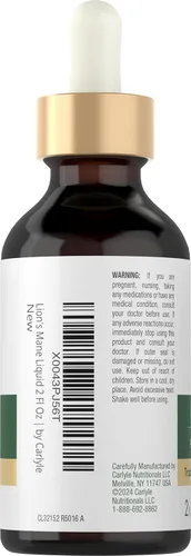 Miniatura 3 de Carlyle Extracto líquido de hongo de melena de leones 2 onzas líquidas Gotas de tintura Sin alcohol Suplemento vegetariano, sin OMG y sin