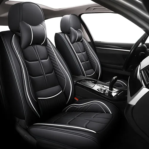 Miniatura 9 de URINOVET Funda de asiento de automóvil para Mercedes-Benz GLS 450 2017-2023, funda de asiento delantero y trasero de 5 plazas, fundas de asiento