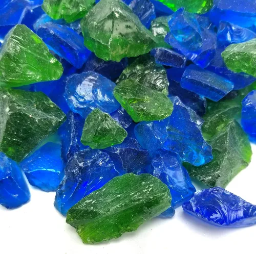 Miniatura 11 de (5 libras de mezcla de cobalto y azul de primera calidad, para interiores y exteriores, vidrio de fuego triturado para interiores y exteriores