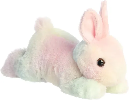 Aurora Adorable Mini Flopsie Spring Time Bunny - Animal de peluche - Facilidad juguetona - Compañeros atemporales - Pastel 8 pulgadas