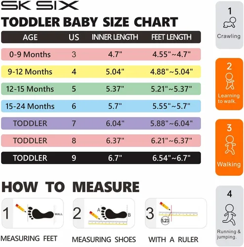 Miniatura 2 de SK SIX Baby-Sock Toddler-Shoes Walking-Sneakers - Boys Girls Kids Slip on Wide Warm Infant Slippers Safty House Breathable First Fashion Non-Slip