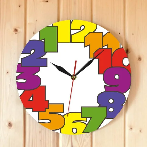 Miniatura 5 de The Geeky Days Reloj de pared con números grandes, 12 pulgadas, moderno, para decoración del hogar, silencioso, sin tictac, acrílico, redondo