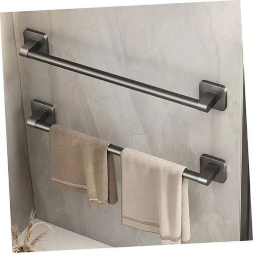Miniatura 3 de Toallero autoadhesivo para toallas de baño sin perforaciones, organizador de barra de toallas de baño resistente para toallas y zapatillas
