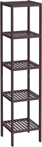 Miniatura 16 de SONGMICS Estantería de almacenamiento de bambú, estantería de 5 niveles, multifuncional, en la entrada, baño, sala de estar, balcón, cocina, 10.2 x