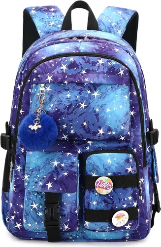 Miniatura 14 de Hidds Mochilas para laptop de 15.6 pulgadas, mochila escolar universitaria para niñas y mujeres, bonita bolsa de libros para escuela primaria Negro