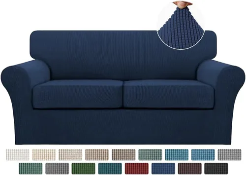 Miniatura 43 de Turquoize 2 fundas para sillas de sala de estar, funda de sofá con fundas de cojín individuales, funda de muebles para sillas (silla, beige biscotti)