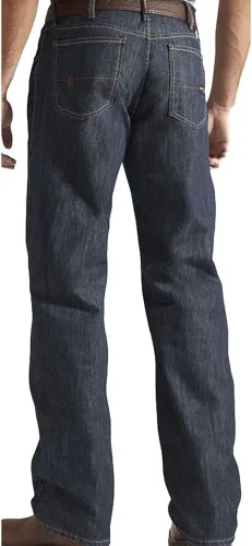 Miniatura 2 de Ariat FR M3 - Pantalones de mezclilla rectos apilables y holgados para hombre, resistentes al fuego, Flint