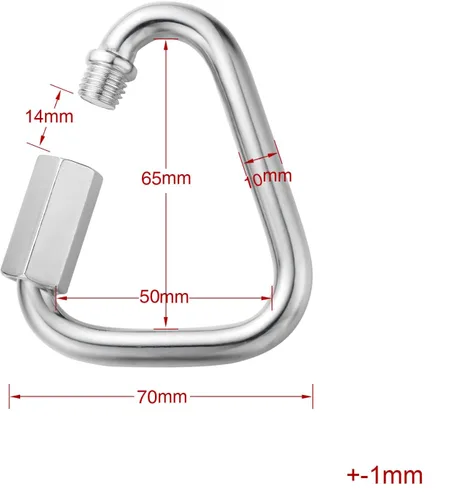 Miniatura 2 de Mosquetón de bloqueo triangular Delta Quick Link 3/8" M10 10MM 2pcs