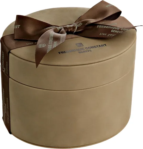 Miniatura 3 de Frederique Constant fc220m4sd32Slim Line de la mujer reloj de acero inoxidable con banda de seda café