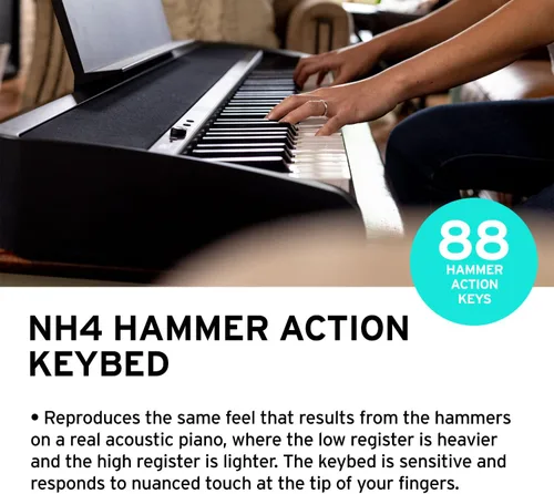 Miniatura 7 de Korg B2 Piano digital de 88 teclas con audio y USB MIDI - Software incluido - Negro (B2BK)