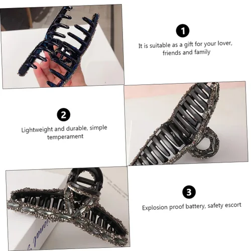 Miniatura 6 de FOMIYES 1 horquilla de metal para el cabello, pinzas para el pelo de plátano, pinzas para el pelo de tortuga, pinzas de pelo de metal para mujeres