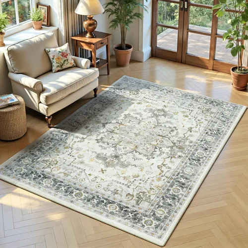 Miniatura 11 de Lofus 8x10 Alfombras de área para sala de estar, alfombra de área lavable, alfombras para dormitorio, cocina, alfombra vintage boho, alfombra suave