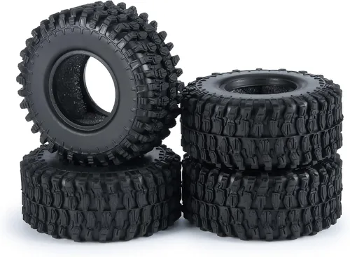 SWX Neumáticos de oruga de 1.0 "4 piezas de neumáticos de goma micro para 1/24 RC Crawler Car Axial SCX24 90081 AXI00001 AXI00002 (1.969 in)