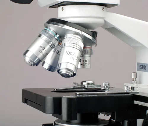 Miniatura 5 de AmScope Microscopio compuesto trinocular Siedentopf profesional T120B, aumento 40X-2000X, oculares WF10x y WF20x, Brightfield, iluminación LED