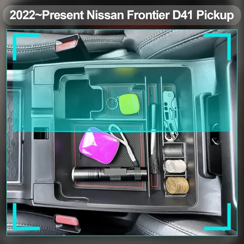Miniatura 6 de CDEFG Organizador de consola central Frontier 2022-2025 2026 para caja de almacenamiento de reposabrazos Nissan Frontier 2026 2025 2022-2025 2026