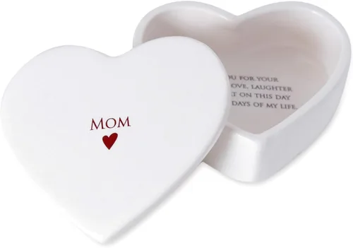Miniatura 14 de Regalo para mamá de Susabella - Regalo de boda para madre de la novia o madre del novio, caja de cerámica para recuerdos en forma de corazón o caja