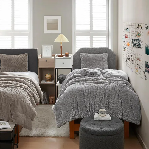 Miniatura 2 de Byourbed Tons of Texture - Juego de edredón Coma Inducer® Twin XL, color gris espacial