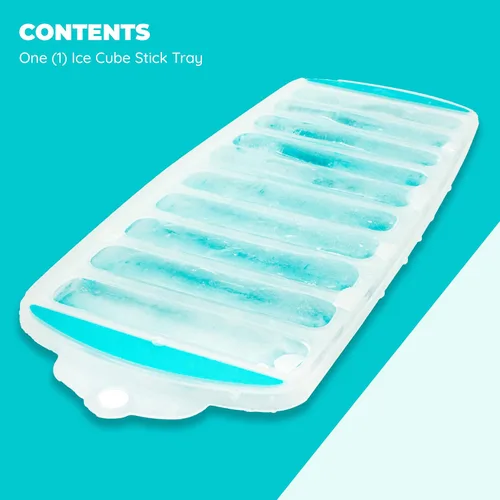 Miniatura 2 de Jacent Bandeja reutilizable de silicona y plástico para cubitos de hielo, cubos de hielo fáciles de empujar y reventar para botella de deportes