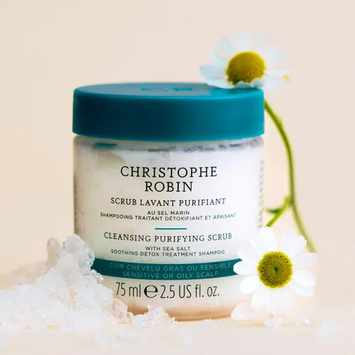 Miniatura 3 de Christophe Robin Purifying Scalp Scrub with Sea Salt – Deep-Cleansing Detox Treatment for Oily Roots & Sensitive Scalps, Removes Build-Up & Soothes